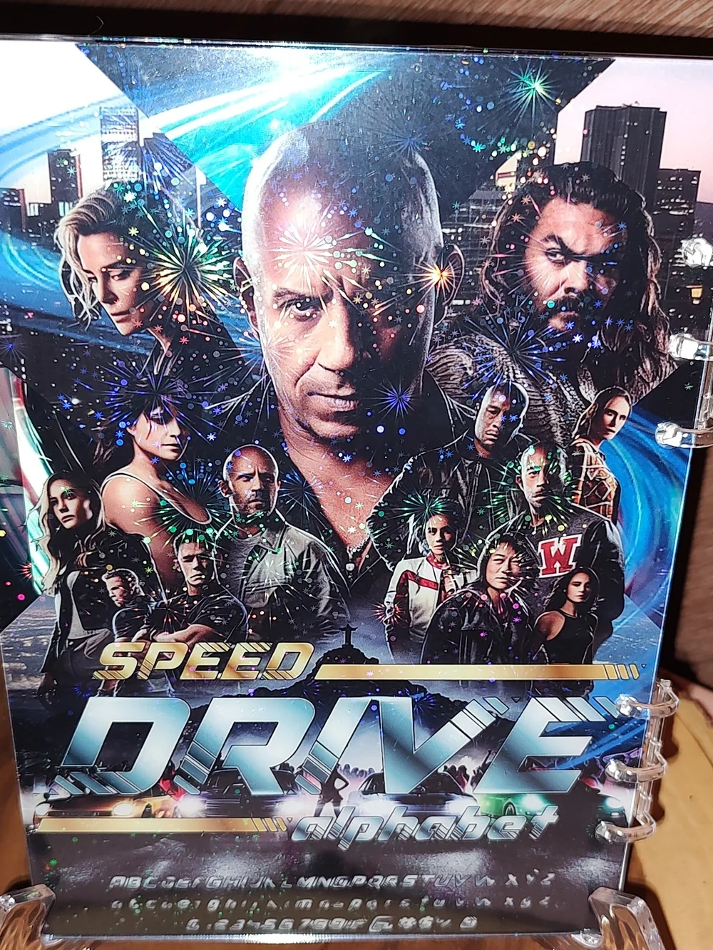 New! A6 Size Fast And Furious Acrylic Shaker Photo Notebook